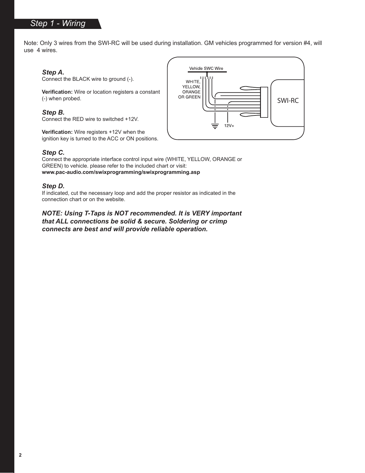 Page 2 of 8 - PAC SWI-RC User Manual  To The 3f8c1121-ce7d-4abc-b238-16a7a4781f3b