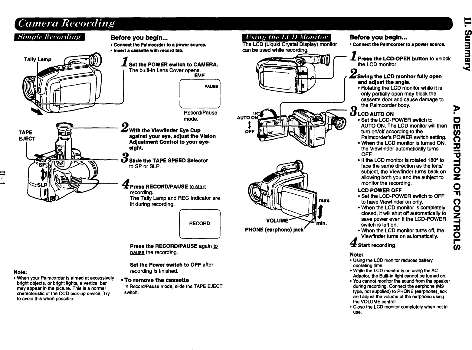 Page 2 of 7 - PANASONIC  Compact VHS C Camcorder Manual 97100282