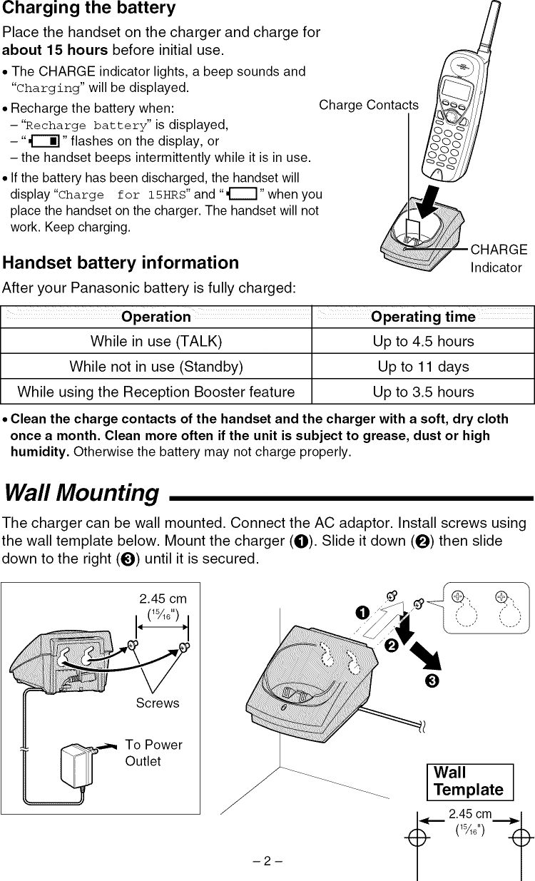 Page 2 of 10 - PANASONIC  Telephones Manual L0902580