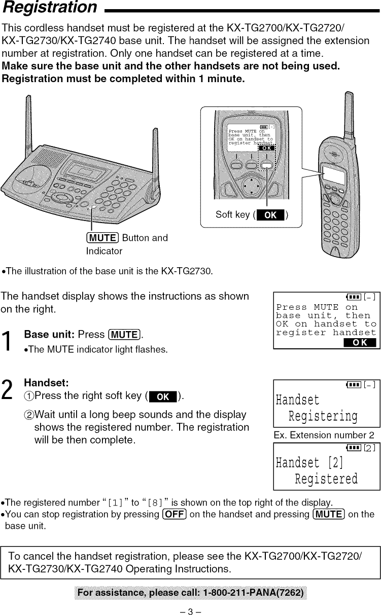 Page 3 of 10 - PANASONIC  Telephones Manual L0902580