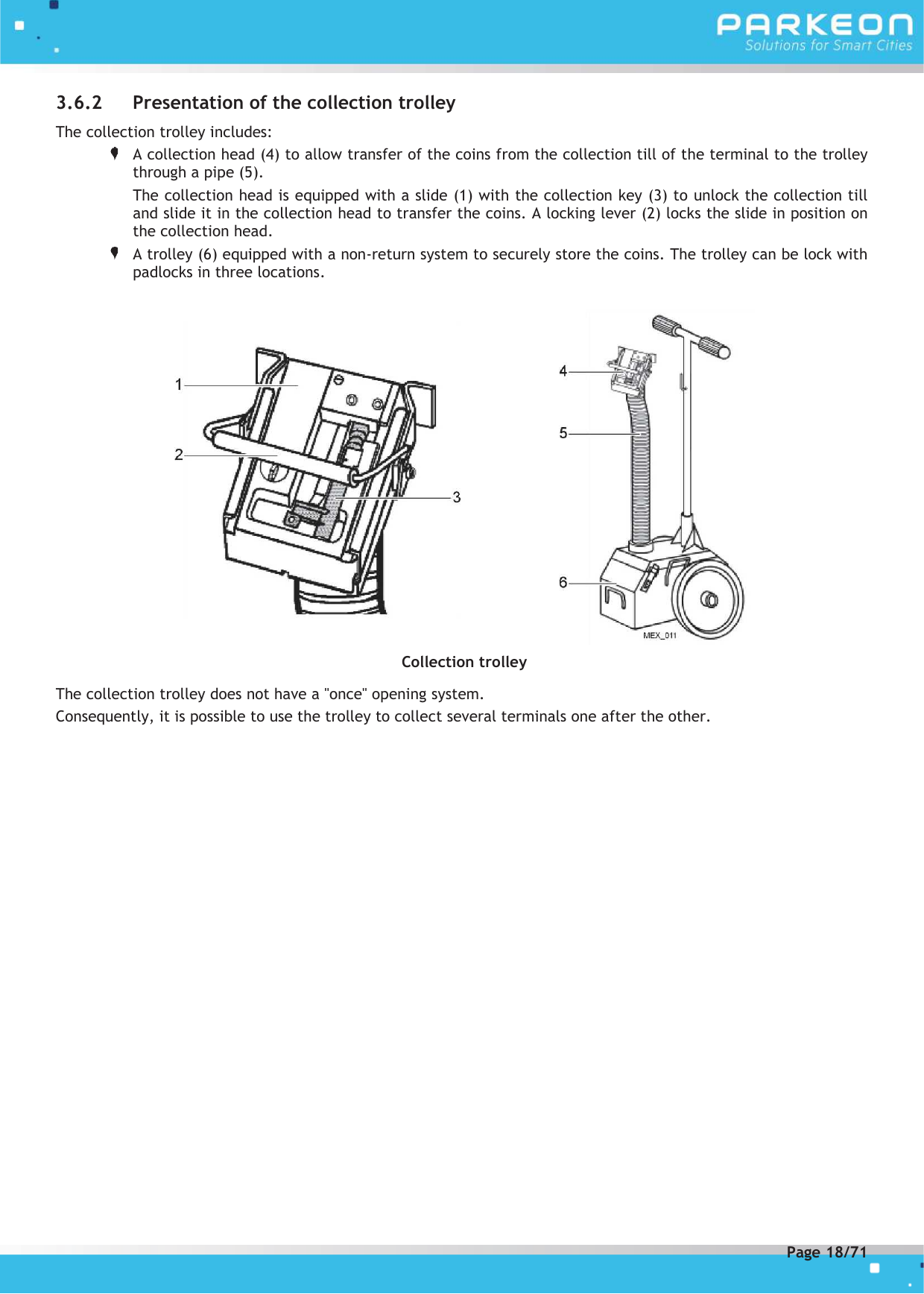 Page 18 of PARKEON SDA-STRADAPAL Pay and display machine with RFID reader User Manual 504022254 1 MEX StradaPAL En