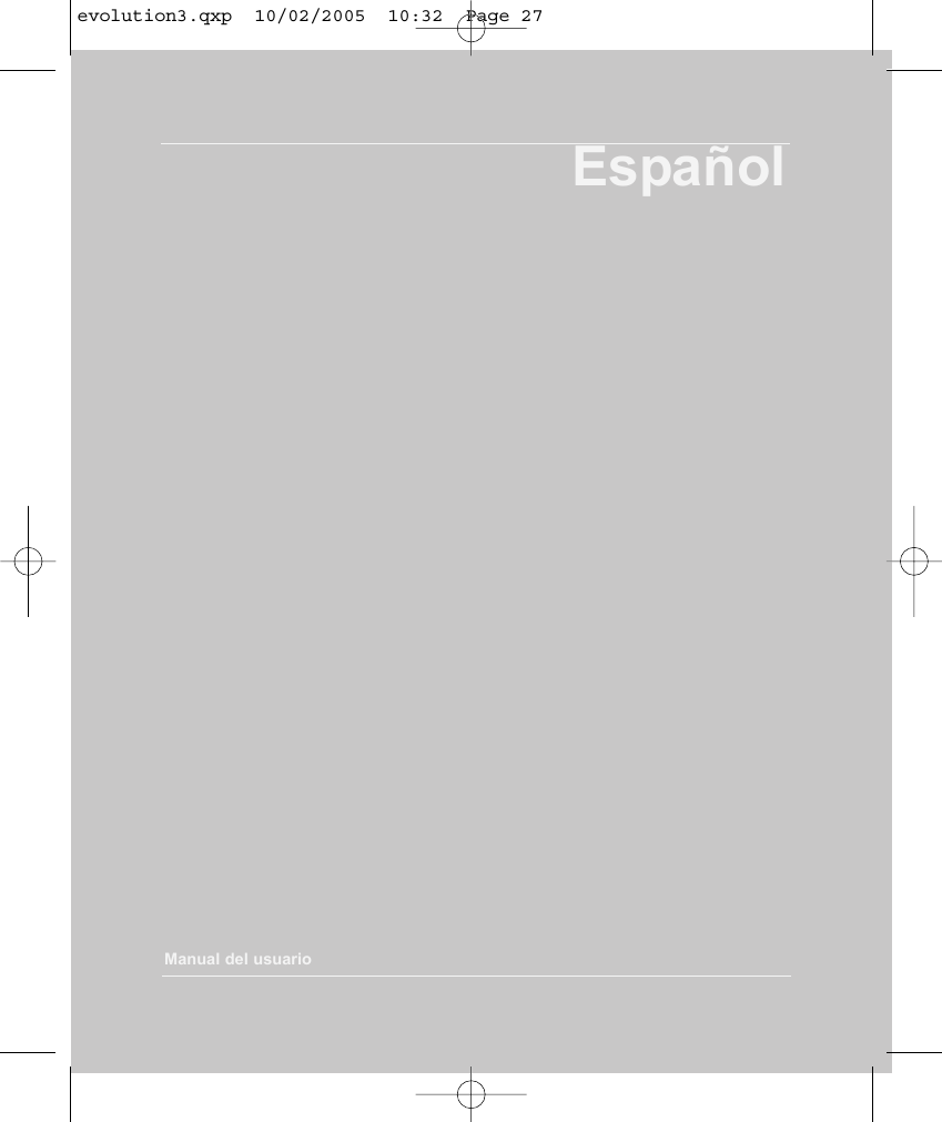 EspañolManual del usuarioevolution3.qxp  10/02/2005  10:32  Page 27