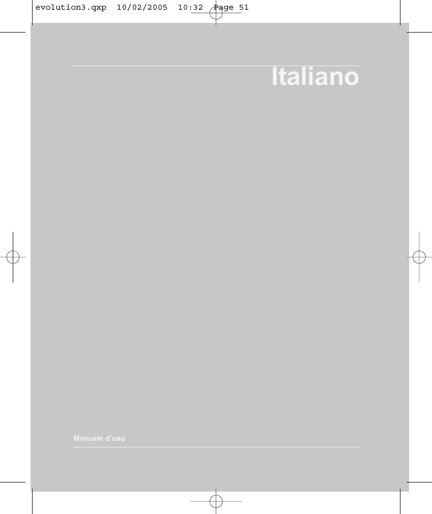 ItalianoManuale d’usoevolution3.qxp  10/02/2005  10:32  Page 51