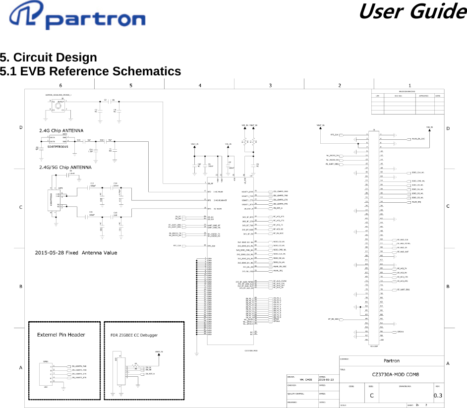                 User Guide         5. Circuit Design 5.1 EVB Reference Schematics    