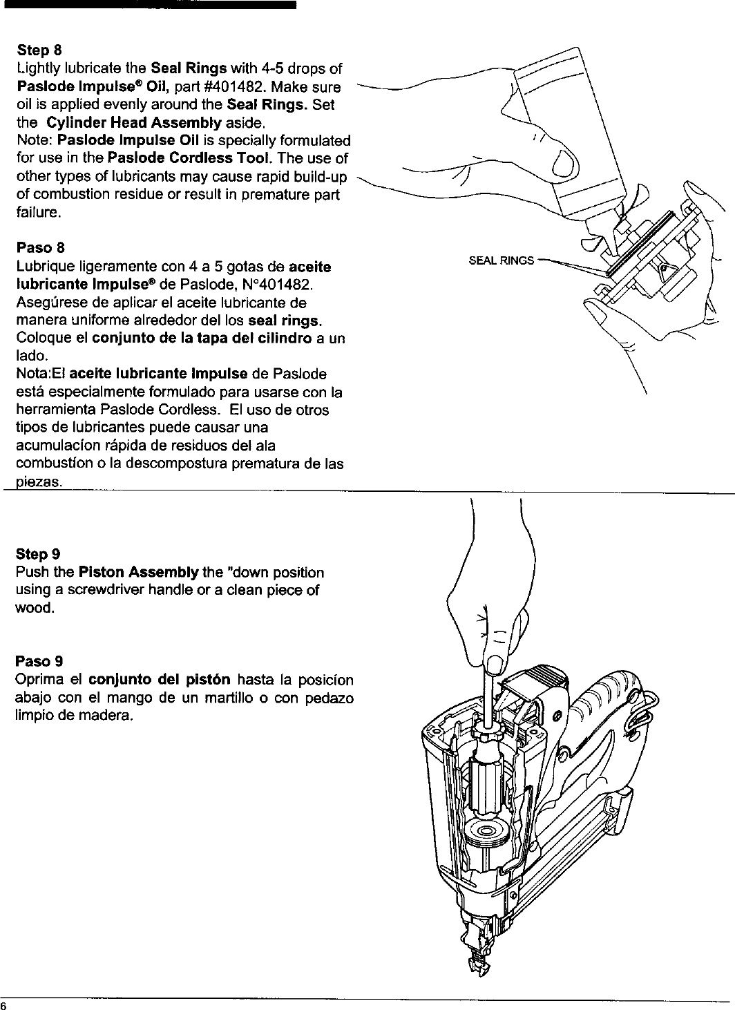 Page 6 of 12 - PASLODE  Nailer Manual L0410030