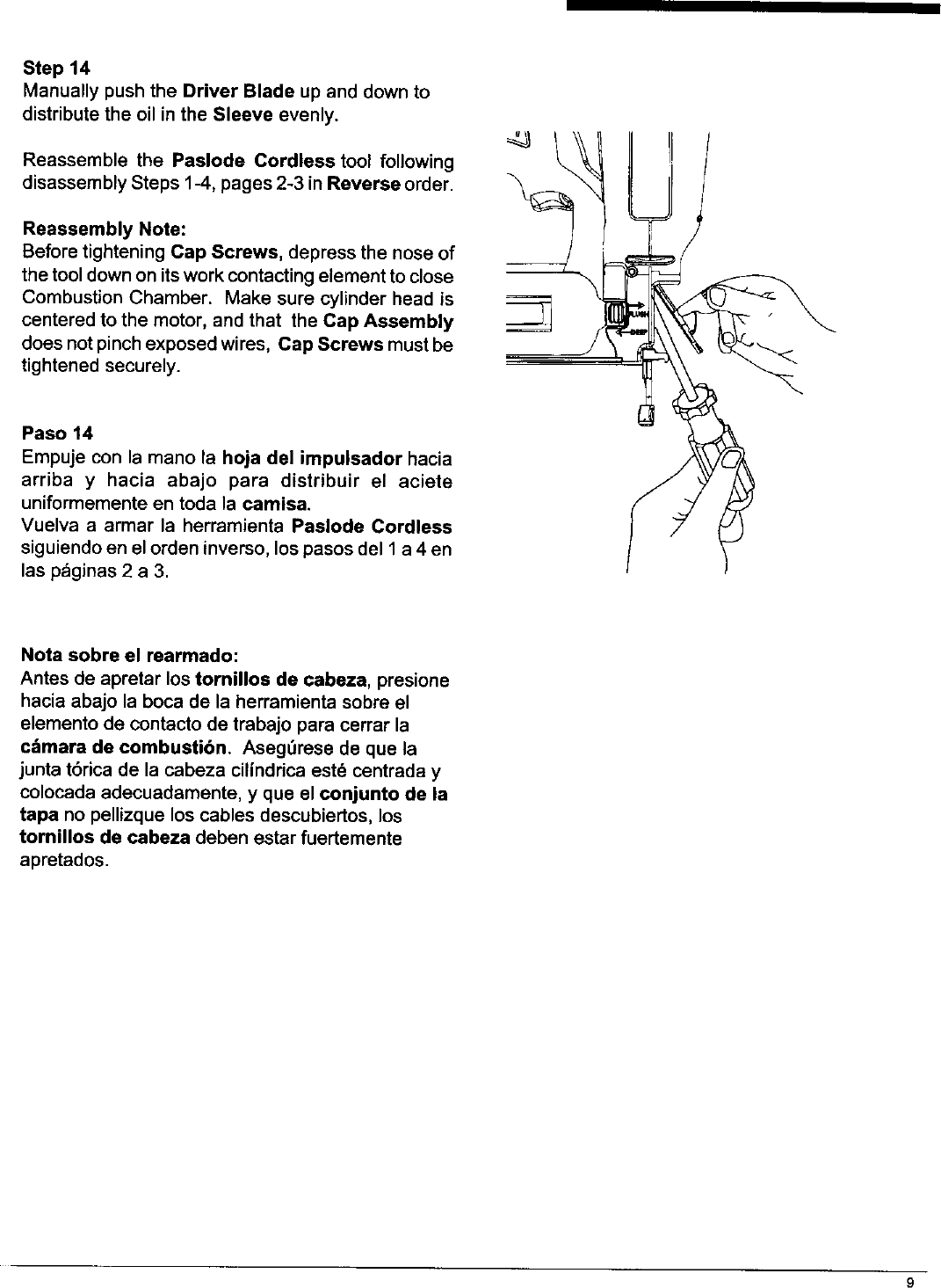 Page 9 of 12 - PASLODE  Nailer Manual L0410030