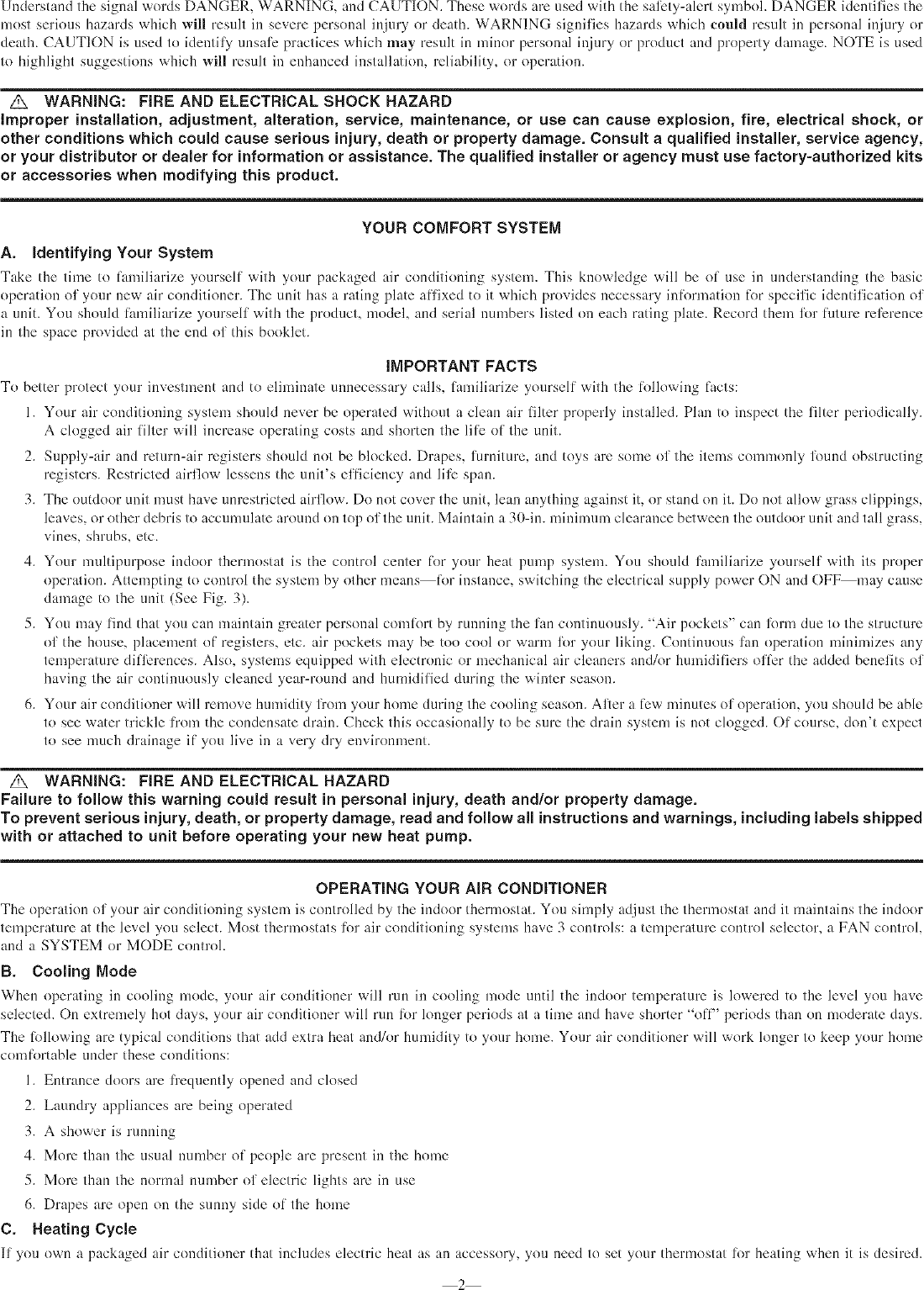 Page 2 of 4 - PAYNE  Package Units(both Units Combined) Manual L0610788