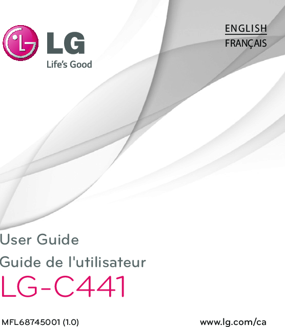 LG F4NR User Guide English | Bell Mobility C441 manuel utilisation