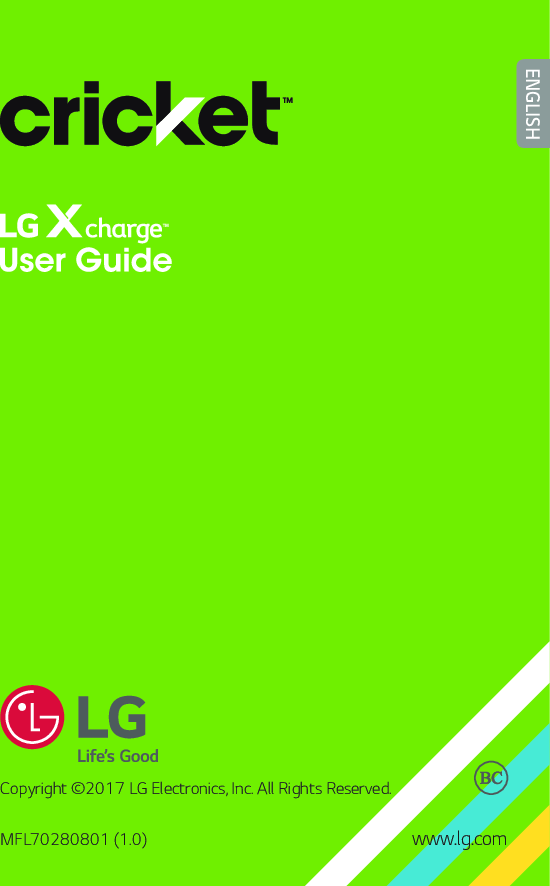 User Guide Lg X charge english