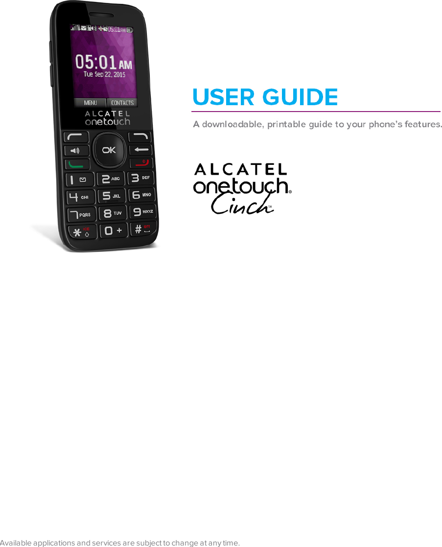 Alcatel Cinch User Guide Alcatel