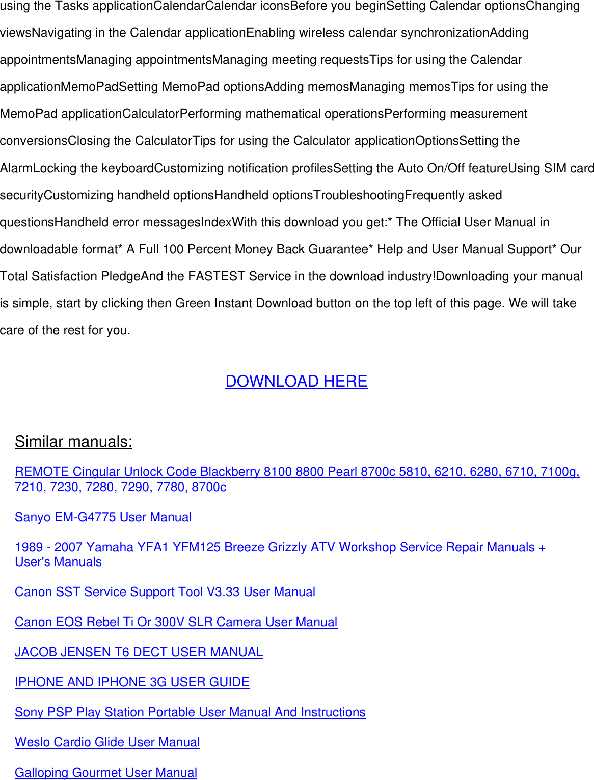 Page 3 of 7 - User Guide Blackberry 6210 Manual