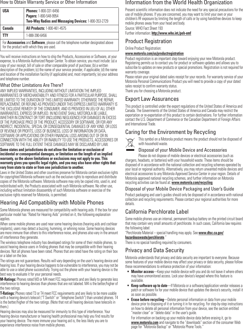 Page 9 of 10 - MOTOROKR U9 Getting Started Guide Quick Start Motorola-motorokr-u9-quick-start-guide