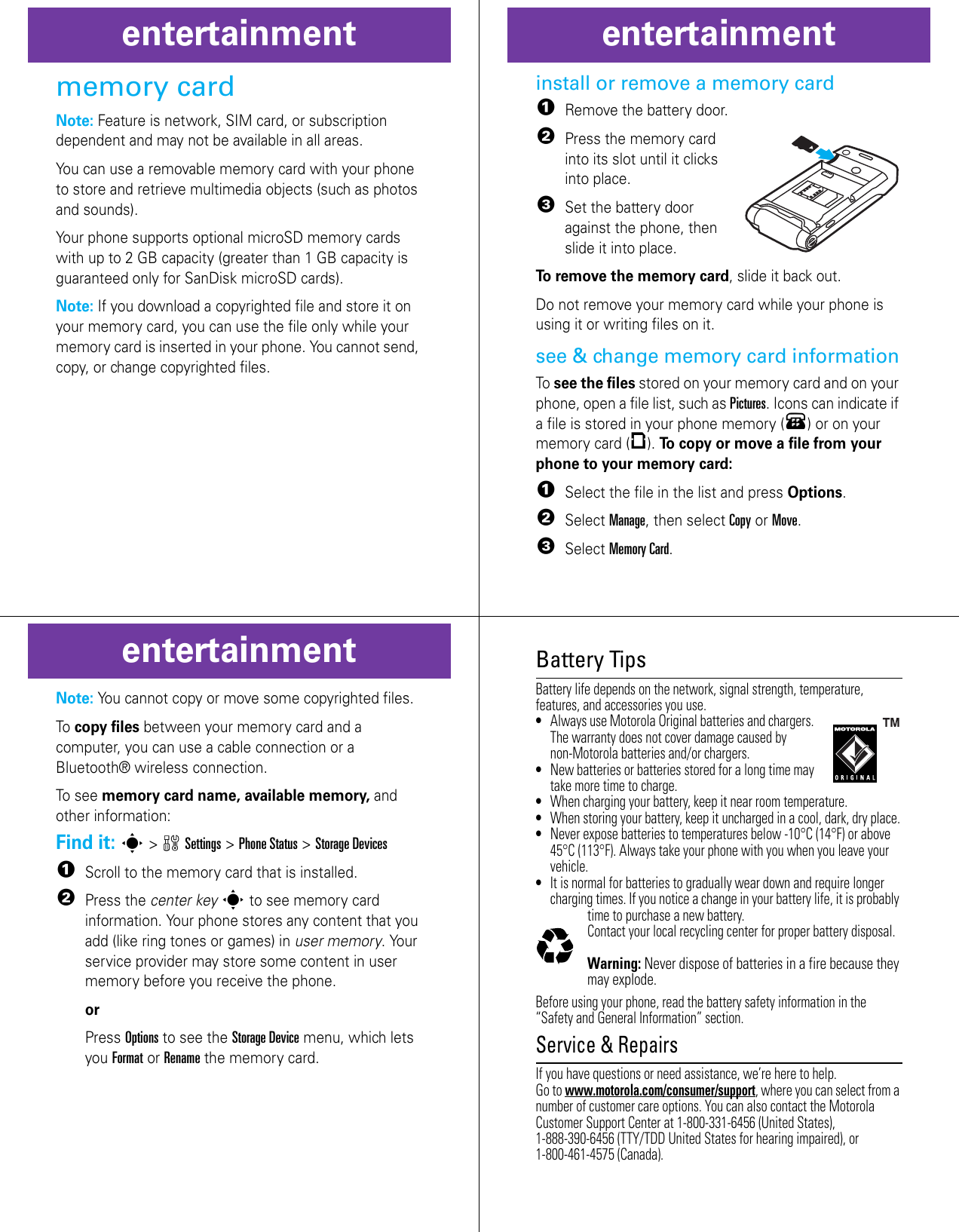 Page 5 of 10 - Getting Started Guide Motorola-w510-getting-started-guide