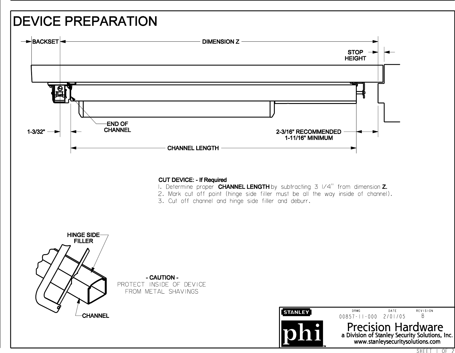 Page 4 of 8 - PHI D00001192.ps 5200 Rim Device Installation Instructions 00857-11-000