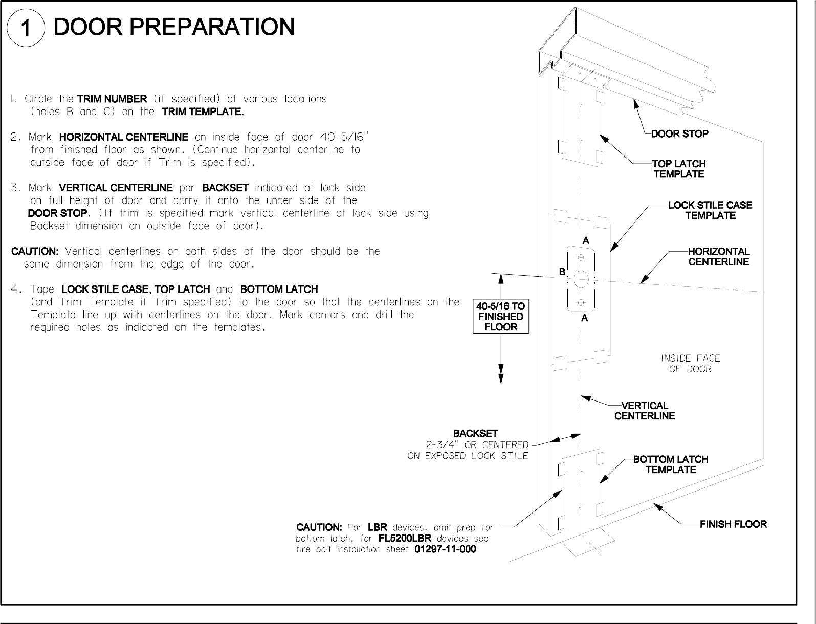 Page 5 of 8 - PHI D00001192.ps 5200 Rim Device Installation Instructions 00857-11-000