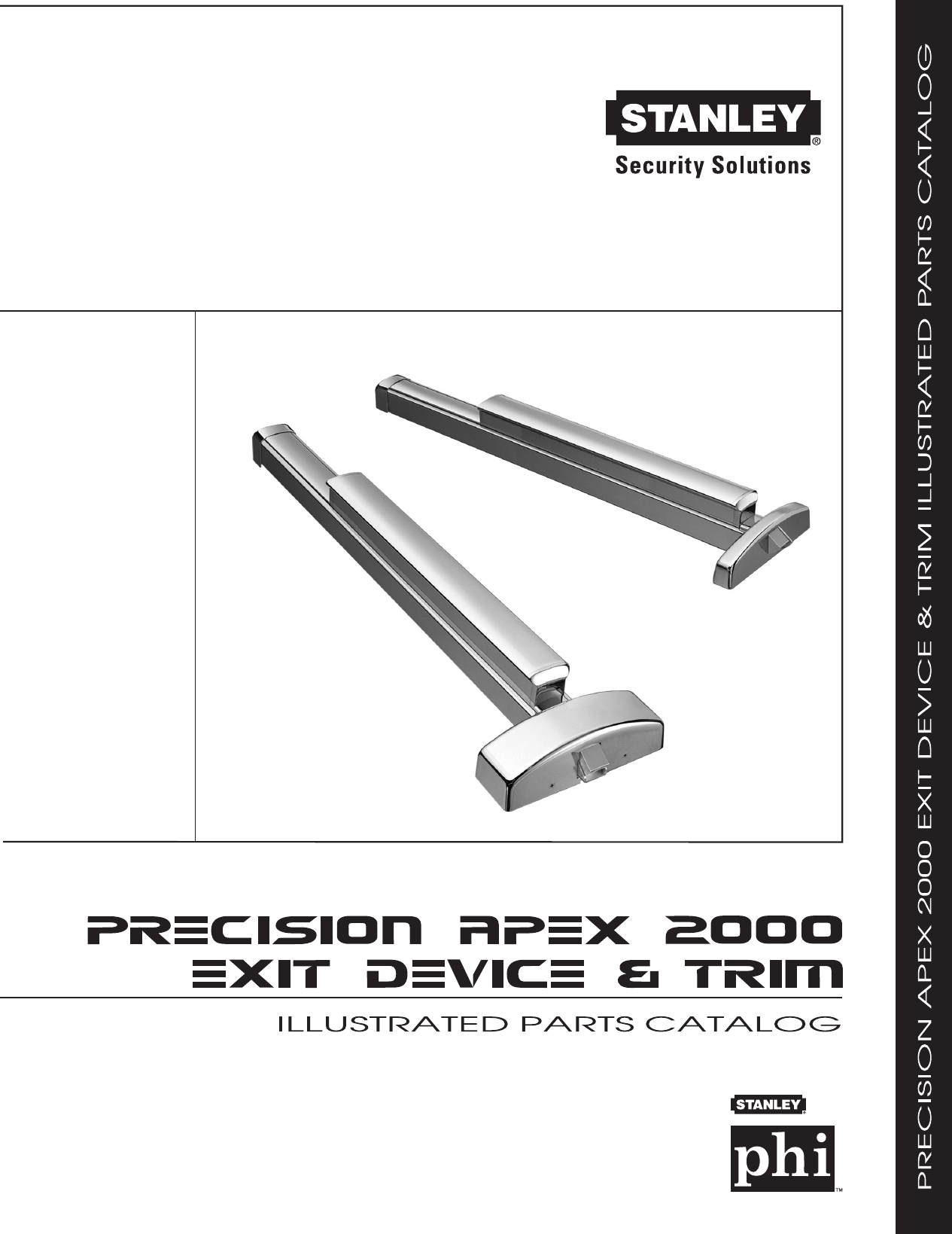 PHI Precision Apex 2000 Exit Device & Trim Illustrated Parts Catalog