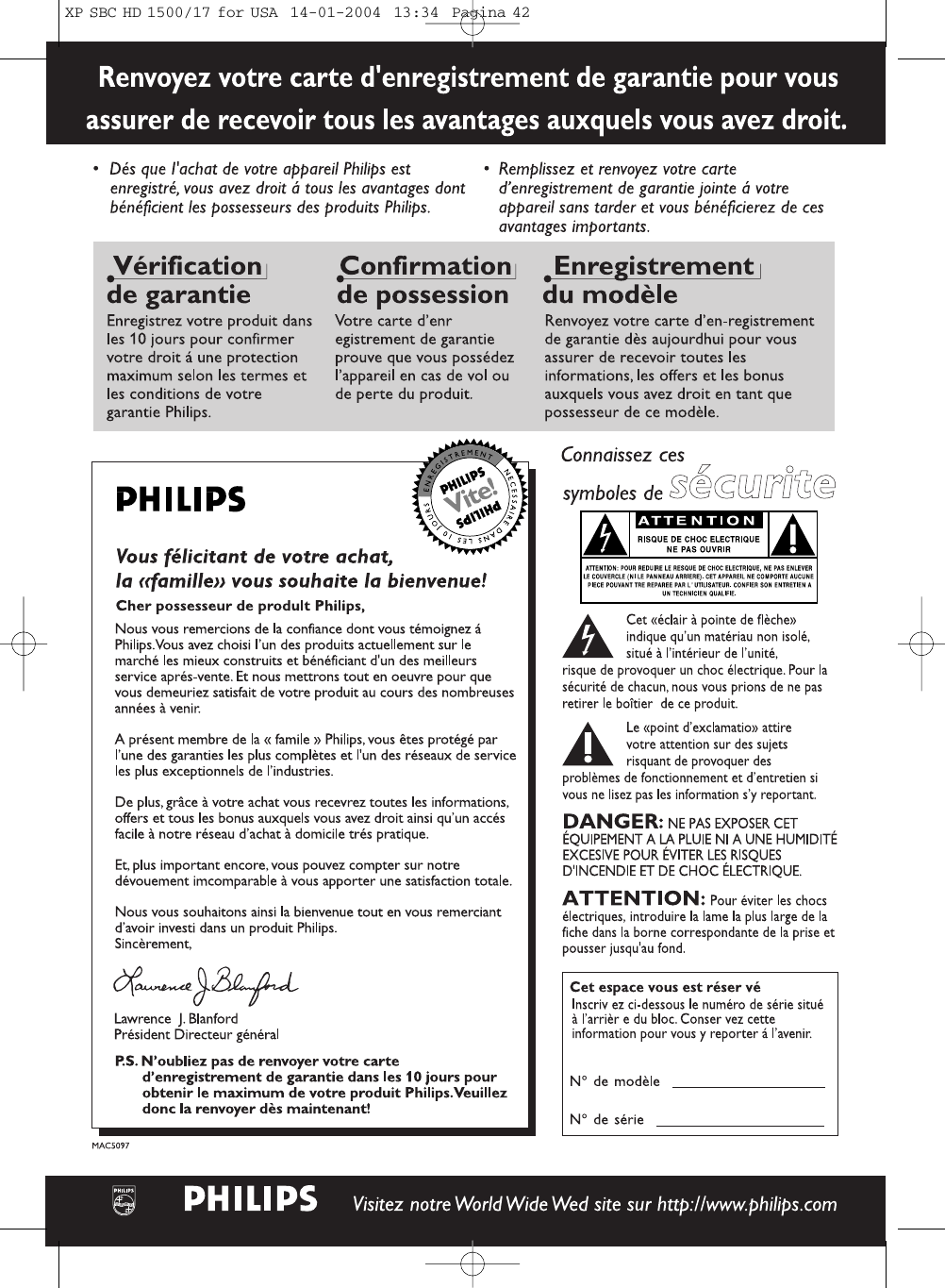 XP SBC HD 1500/17 for USA  14-01-2004  13:34  Pagina 42