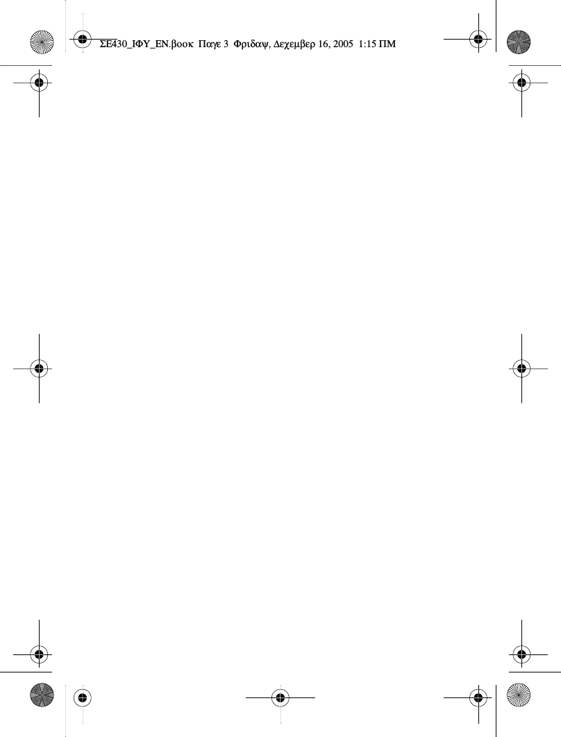 ΣΕ430_ΙΦΥ_ΕΝ.βοοκ  Παγε 3  Φριδαψ, ∆εχεµβερ 16, 2005  1:15 ΠΜ