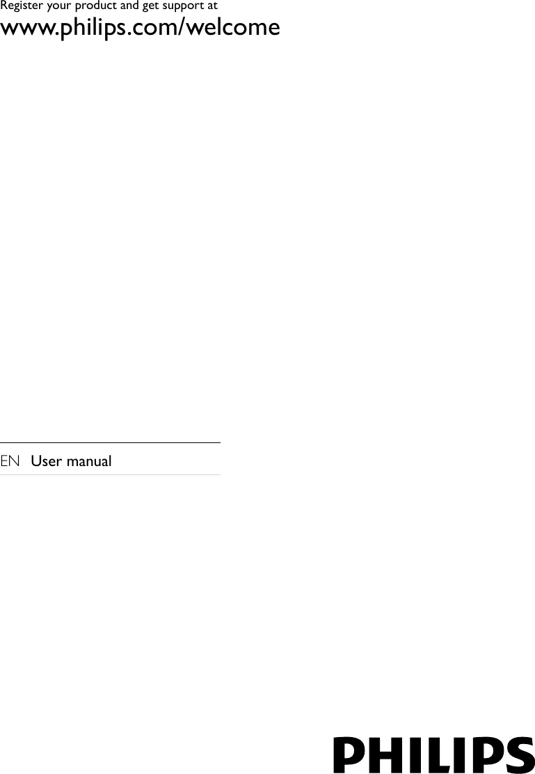 Register your product and get support atwww.philips.com/welcome EN  User manual 