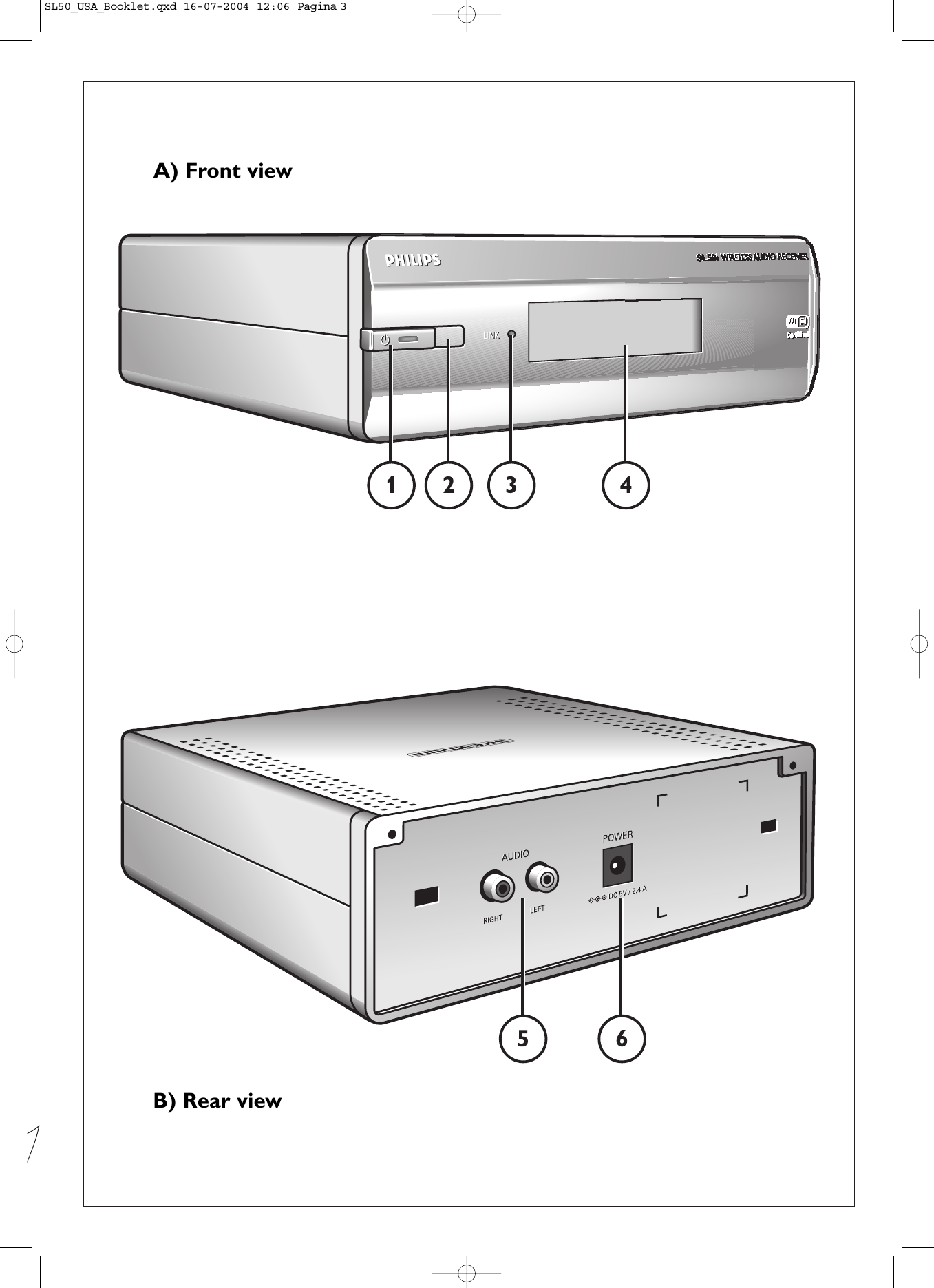 A) Front viewB) Rear viewSL50_USA_Booklet.qxd  16-07-2004  12:06  Pagina 3