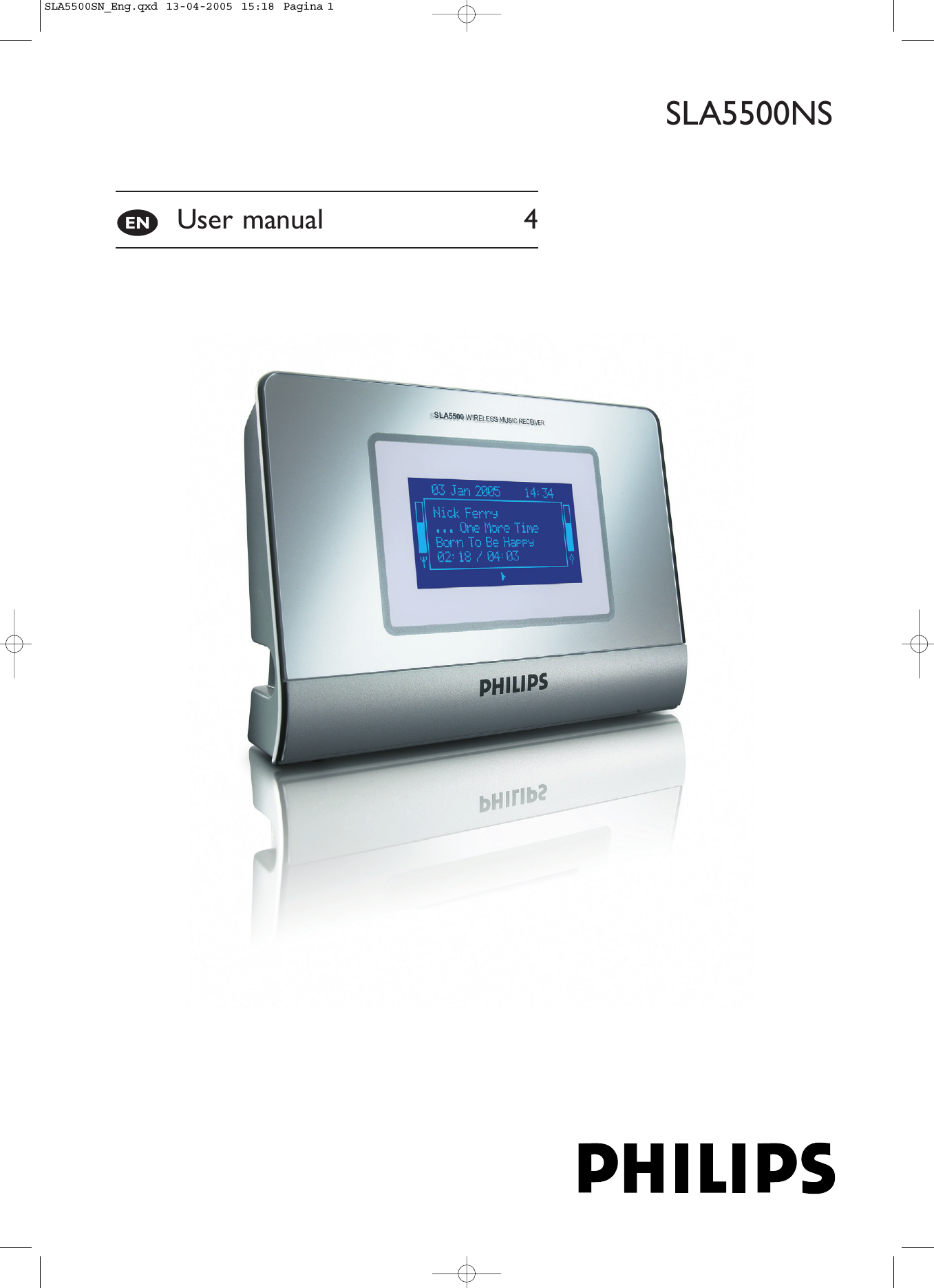 SLA5500NSUser manual 4ENSLA5500SN_Eng.qxd  13-04-2005  15:18  Pagina 1