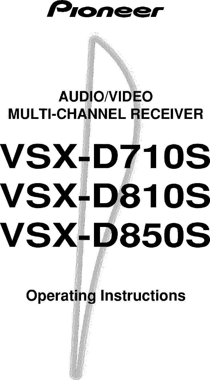 PIONEER Receivers Manual L0202065