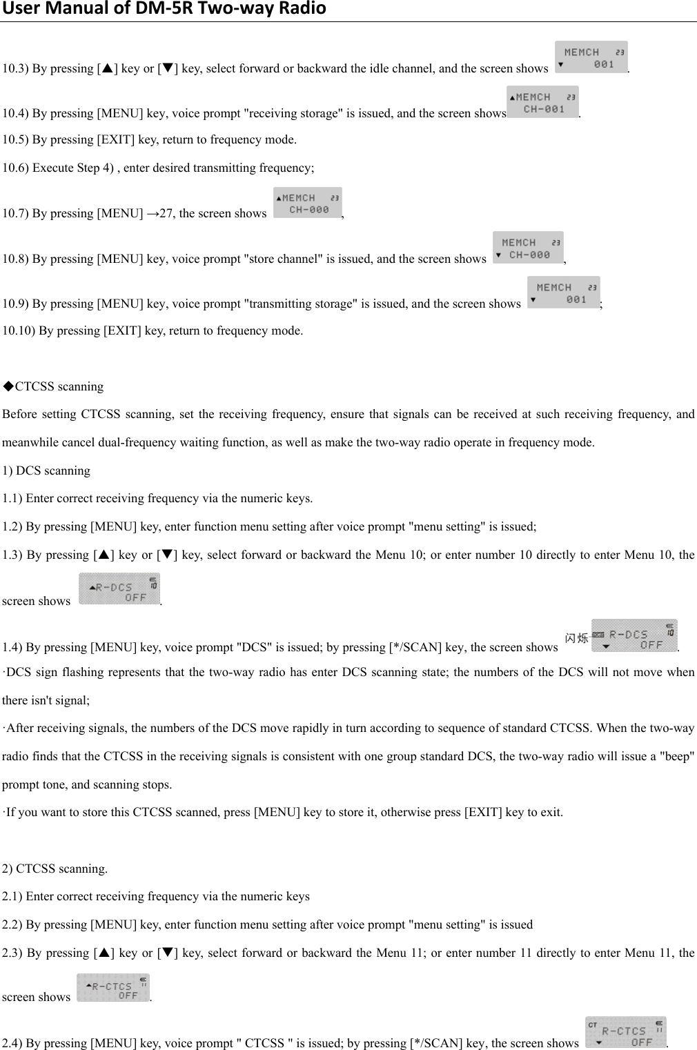 Page 15 of PO FUNG ELECTRONIC DM-5R VHF/UHF Two Way Radio User Manual DM 5R 0806