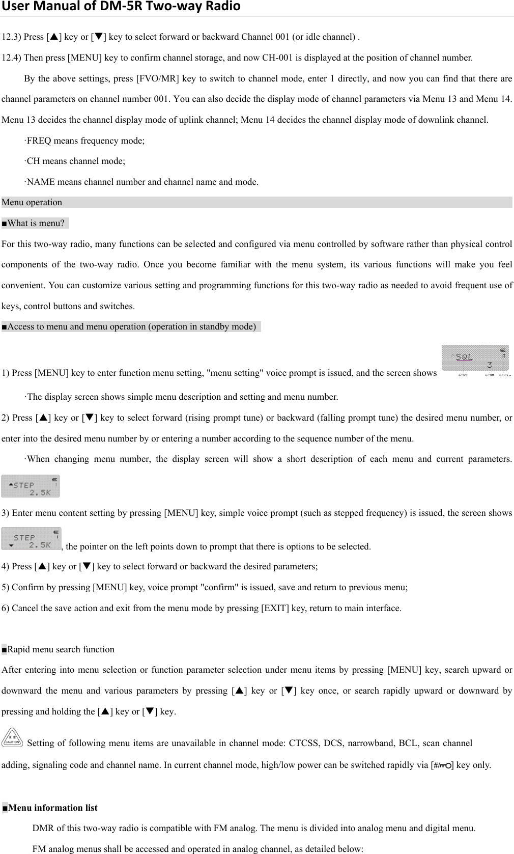 Page 25 of PO FUNG ELECTRONIC DM-5R VHF/UHF Two Way Radio User Manual DM 5R 0806