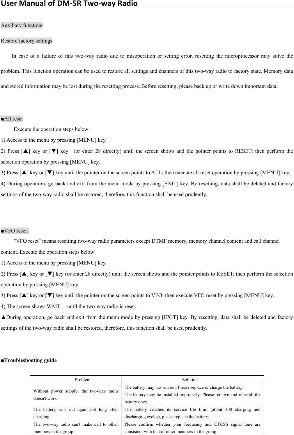 Page 31 of PO FUNG ELECTRONIC DM-5R VHF/UHF Two Way Radio User Manual DM 5R 0806