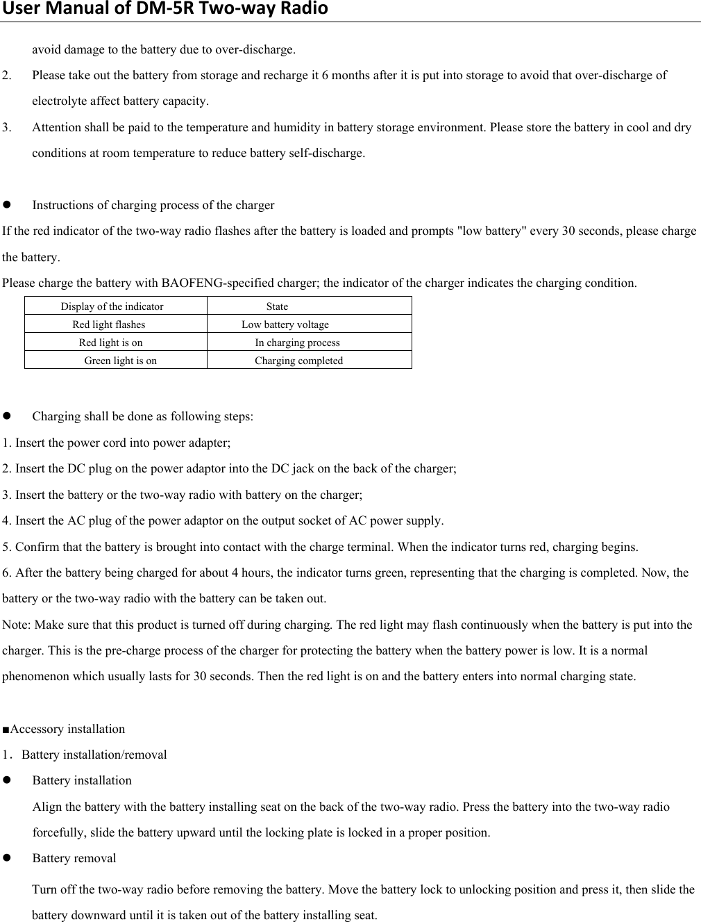 Page 4 of PO FUNG ELECTRONIC DM-5R VHF/UHF Two Way Radio User Manual DM 5R 0806