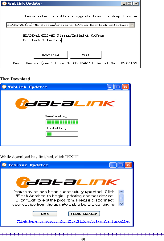                                                                                                               39  Then Download   While download has finished, click “EXIT”  
