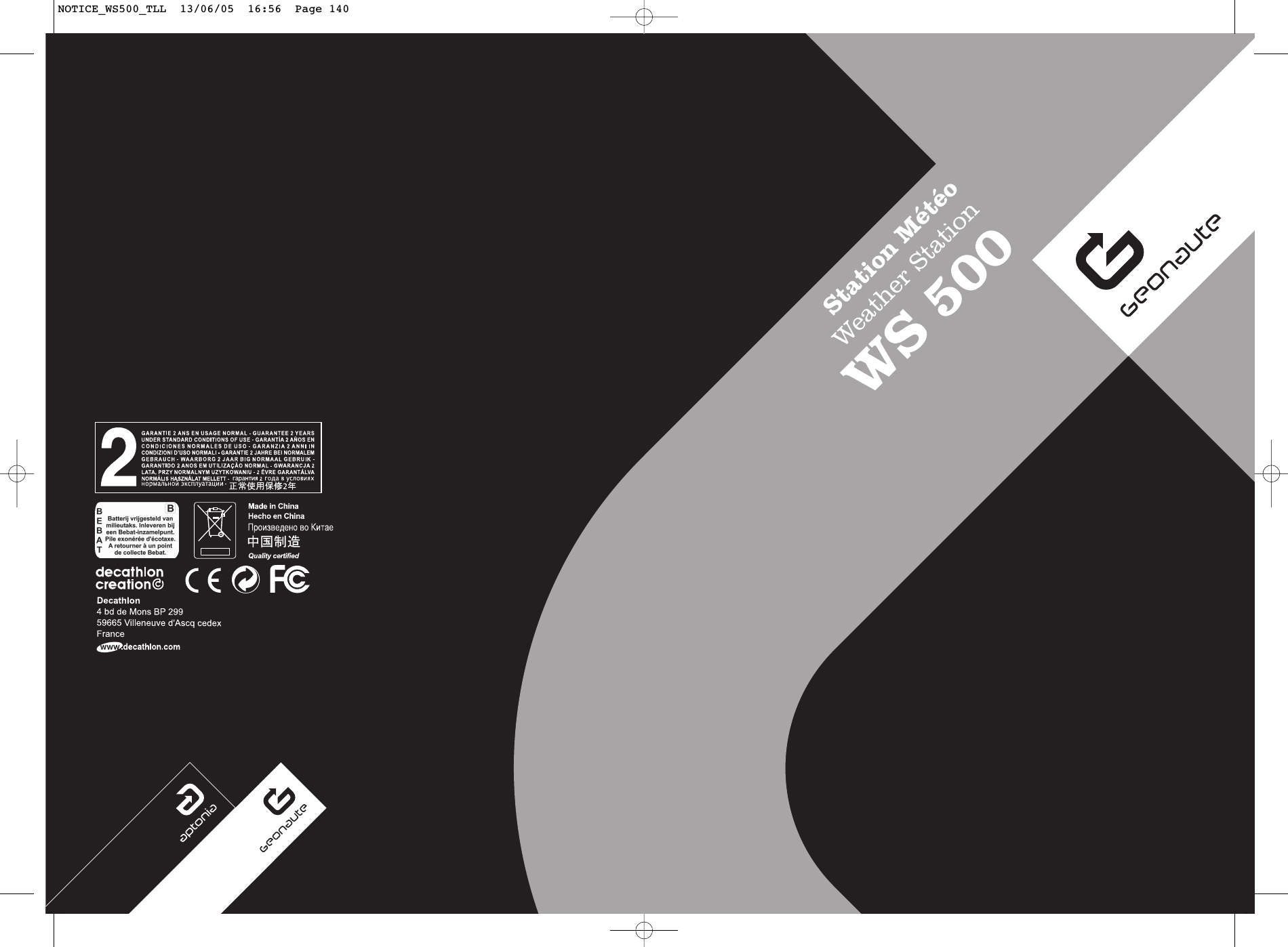 NOTICE_WS500_TLL  13/06/05  16:56  Page 140