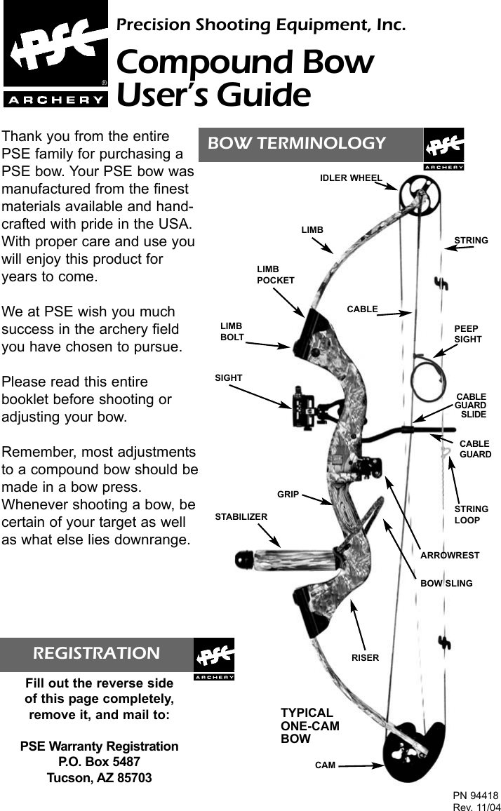 Page 1 of 12 - PSC 94418 PSE User's Guide 2K5 MASTER(94418)_single Pages User Manual  To The B7376a5e-016b-4a35-b515-0119512c4d19