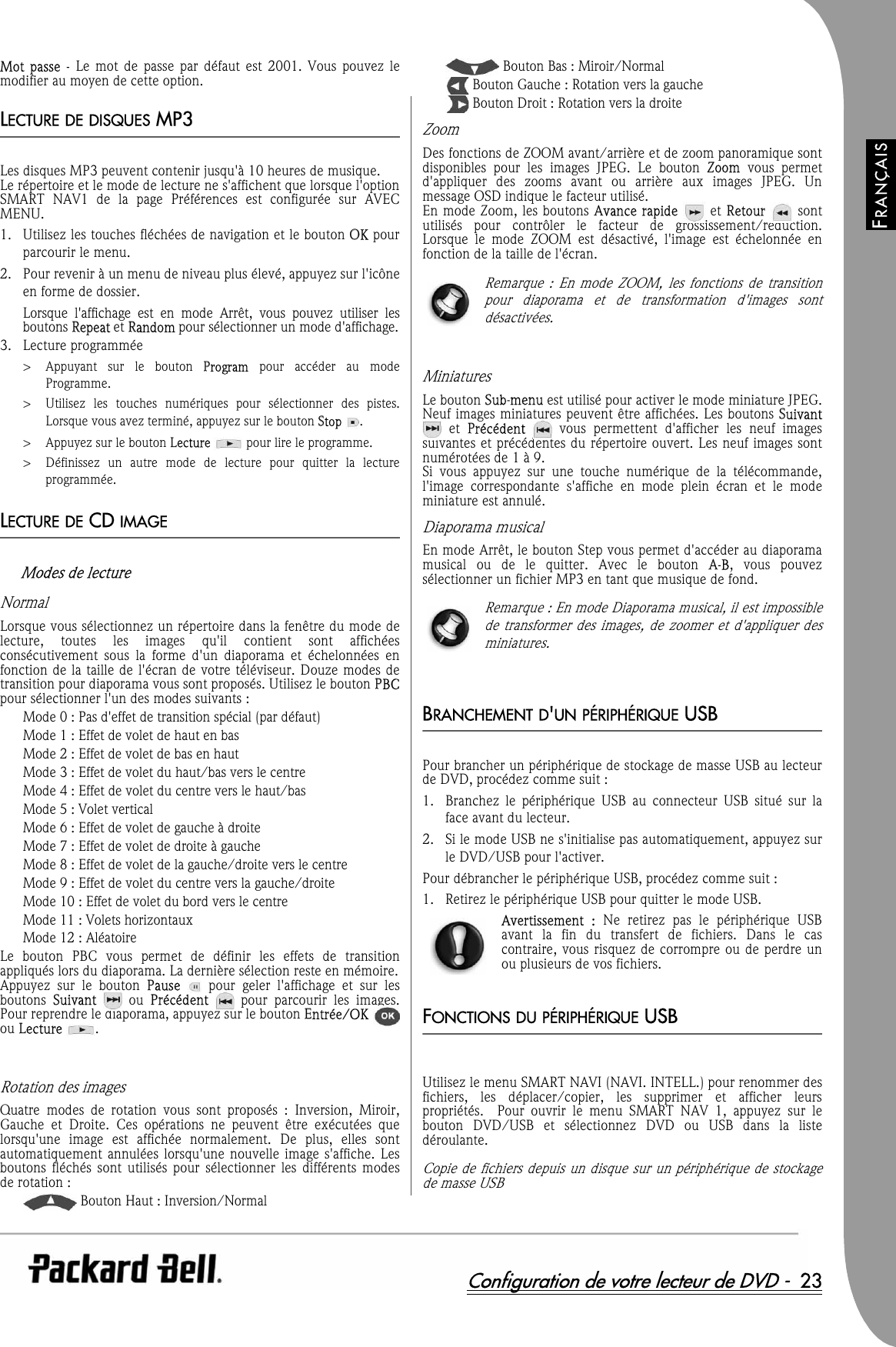 Packard Bell Dvx 460 Users Manual Dvd Usb