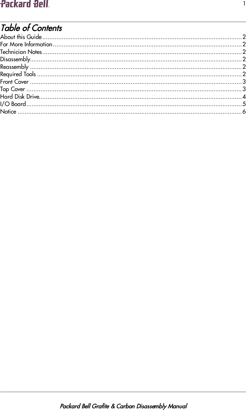 Page 2 of 7 - Packard-Bell Packard-Bell-Grafite-And-Carbon-Cs036A00-Users-Manual- Packard Bell Grafite & Carbon  Packard-bell-grafite-and-carbon-cs036a00-users-manual