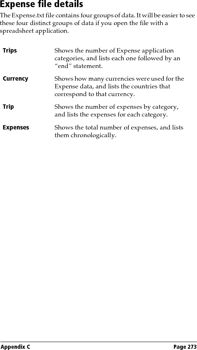 Page 274  Creating a Custom Expense Report