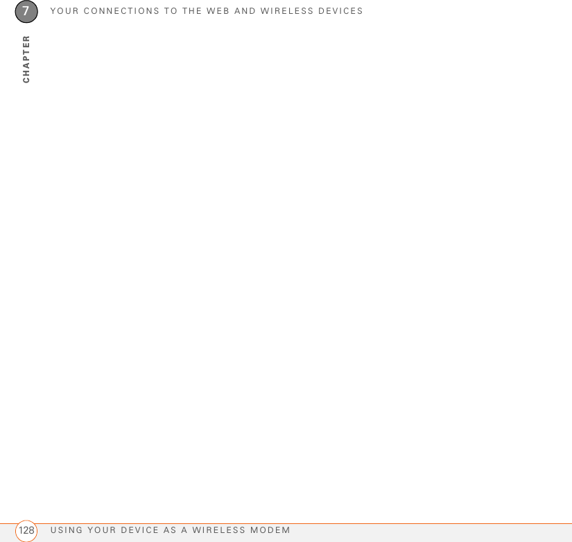 YOUR CONNECTIONS TO THE WEB AND WIRELESS DEVICESUSING YOUR DEVICE AS A WIRELESS MODEM1287CHAPTER