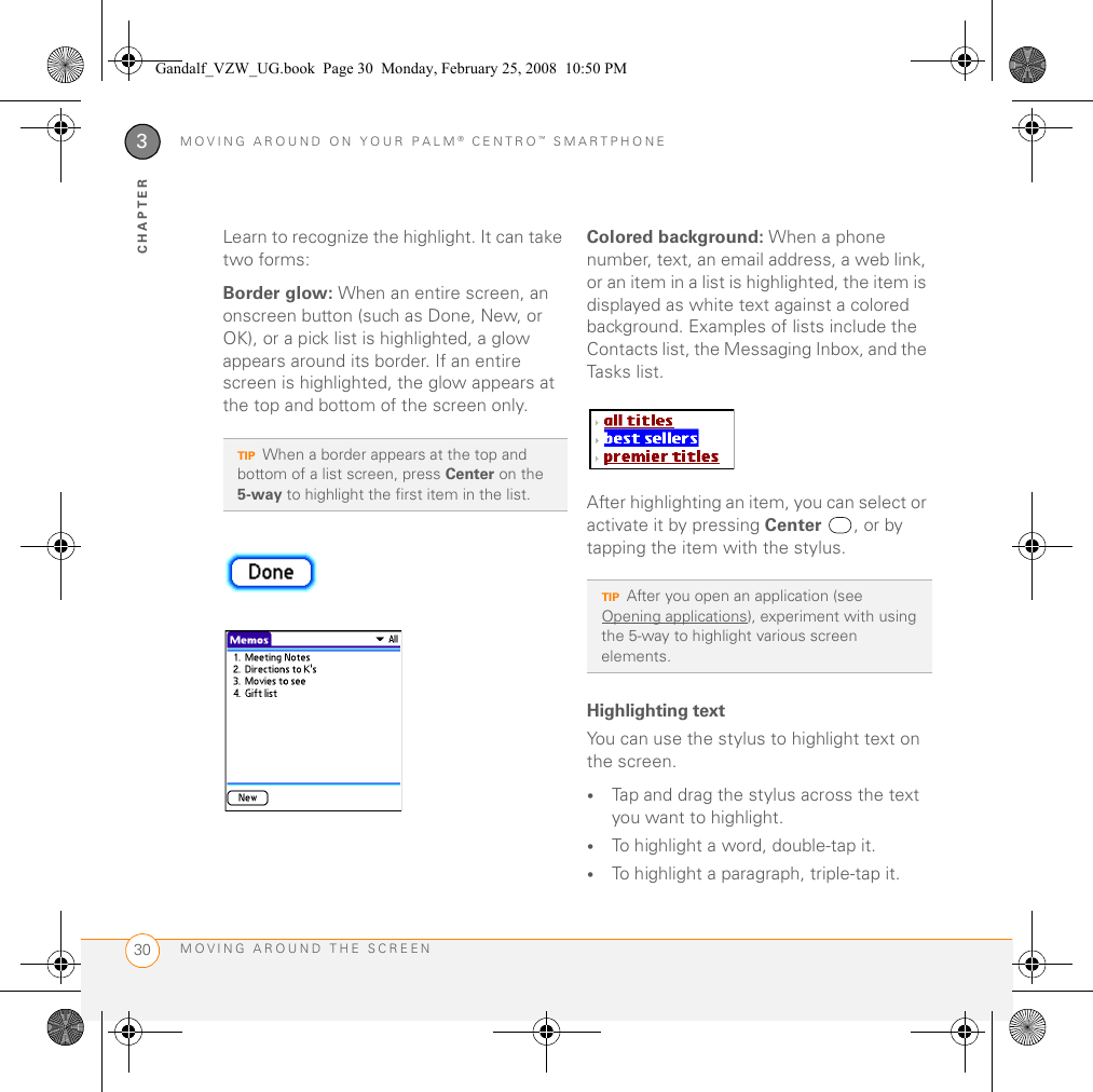 Palm Centro Verizon User Guide Verizon