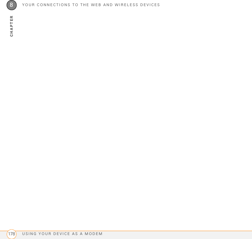 YOUR CONNECTIONS TO THE WEB AND WIRELESS DEVICESUSING YOUR DEVICE AS A MODEM1788CHAPTER