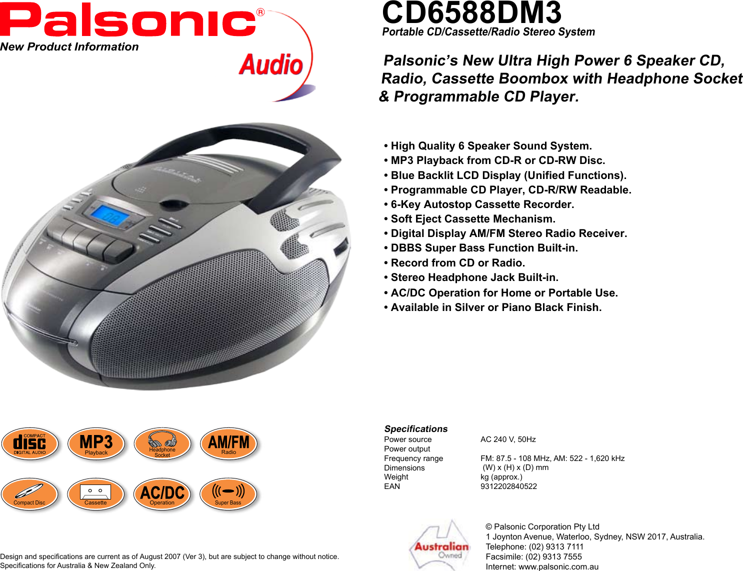 Page 1 of 1 - Palsonic Palsonic-Cd6588Dm3-Users-Manual- Palsonic_CD6588DM3  Palsonic-cd6588dm3-users-manual