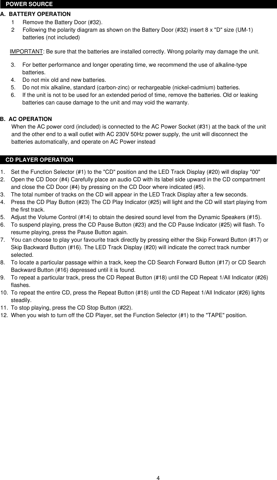 Page 5 of 10 - Palsonic Palsonic-Prc-241-Users-Manual- C  Palsonic-prc-241-users-manual