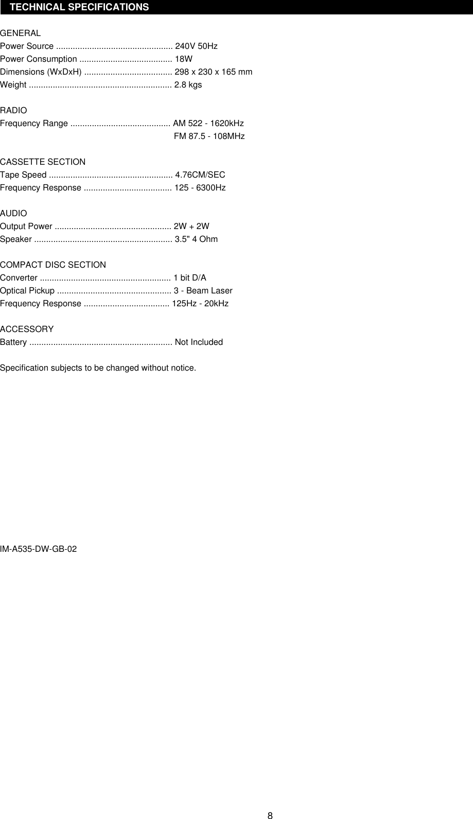 Page 9 of 10 - Palsonic Palsonic-Prc-241-Users-Manual- C  Palsonic-prc-241-users-manual