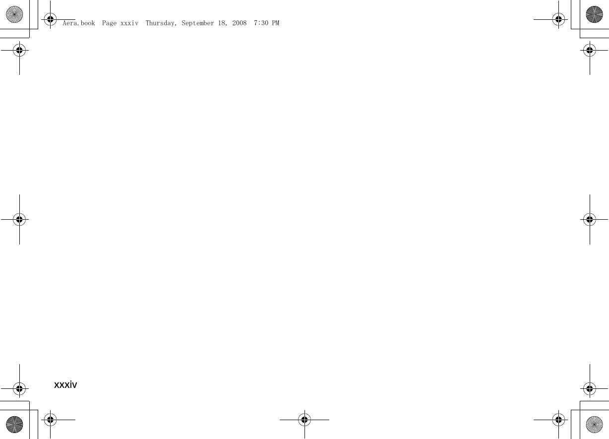 xxxivAera.book Page xxxiv Thursday, September 18, 2008 7:30 PM