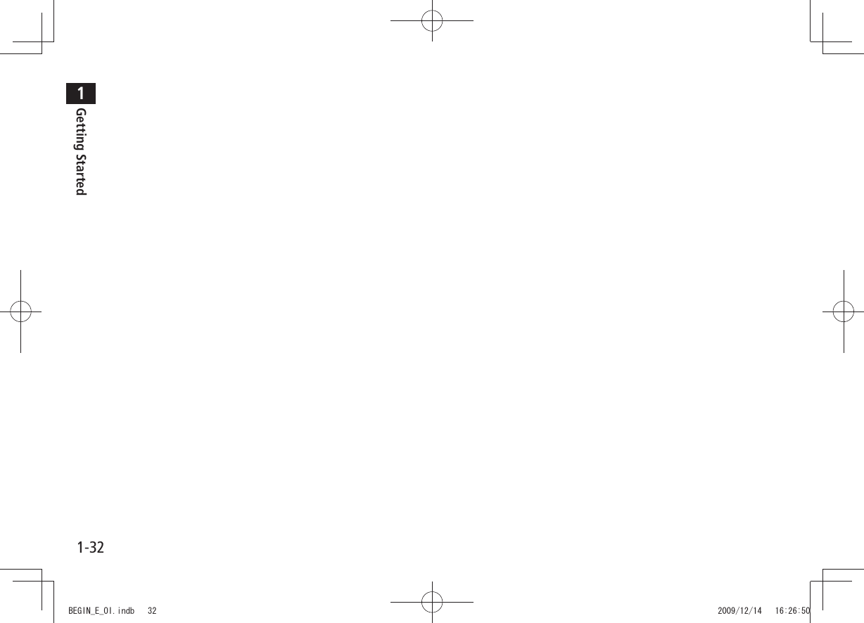 1Getting Started1-32BEGIN_E_OI.indb 32 2009/12/14 16:26:50