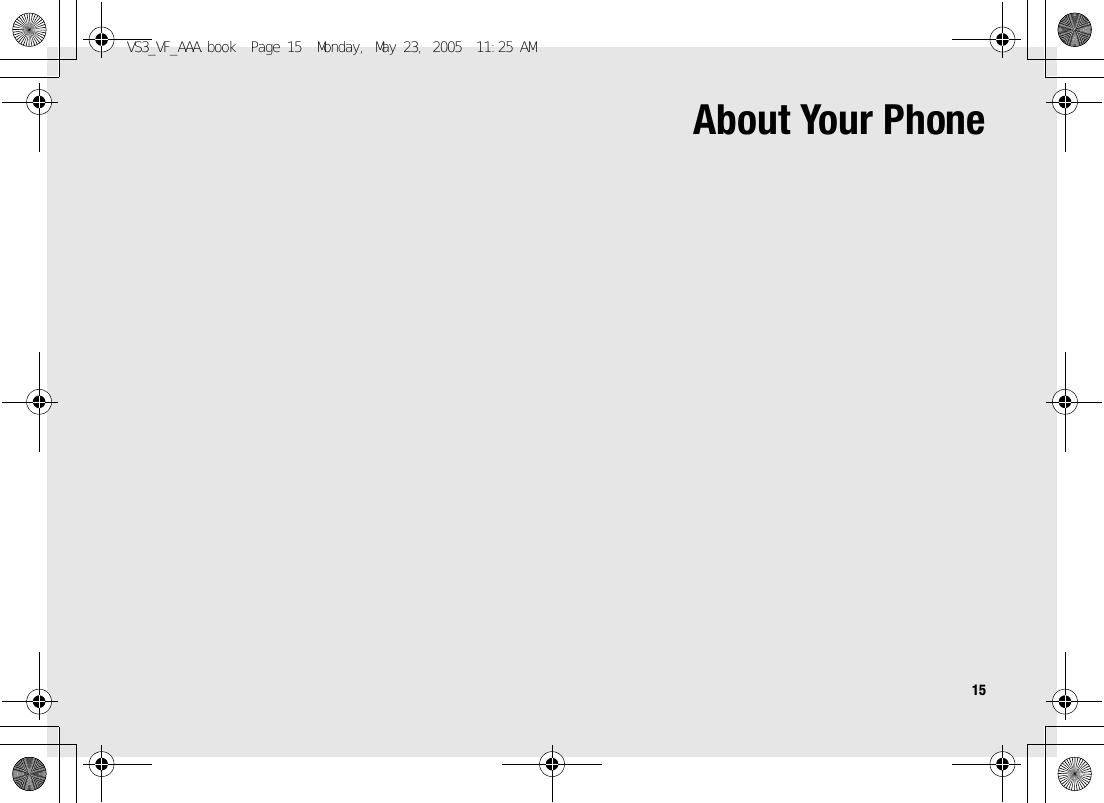 15About Your PhoneVS3_VF_AAA.book  Page 15  Monday, May 23, 2005  11:25 AM