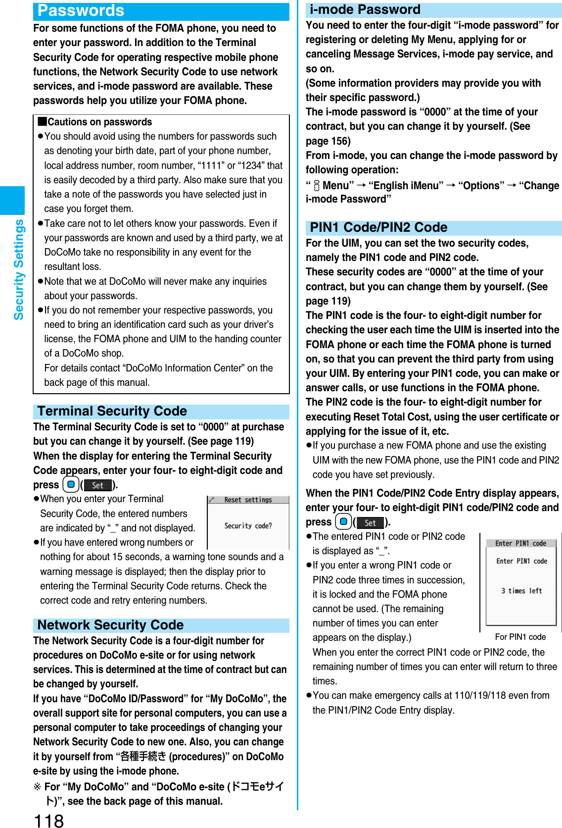 Page 120 of Panasonic Mobile Communications 207002A UMTS/ GSM Cellular Radio with Bluetooth® and RFID User Manual