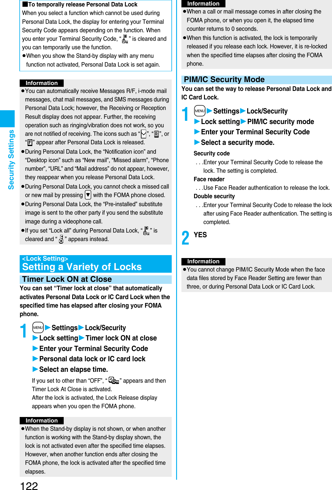 Page 124 of Panasonic Mobile Communications 207002A UMTS/ GSM Cellular Radio with Bluetooth® and RFID User Manual