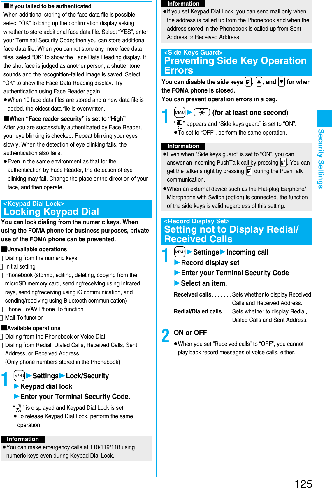 Page 127 of Panasonic Mobile Communications 207002A UMTS/ GSM Cellular Radio with Bluetooth® and RFID User Manual