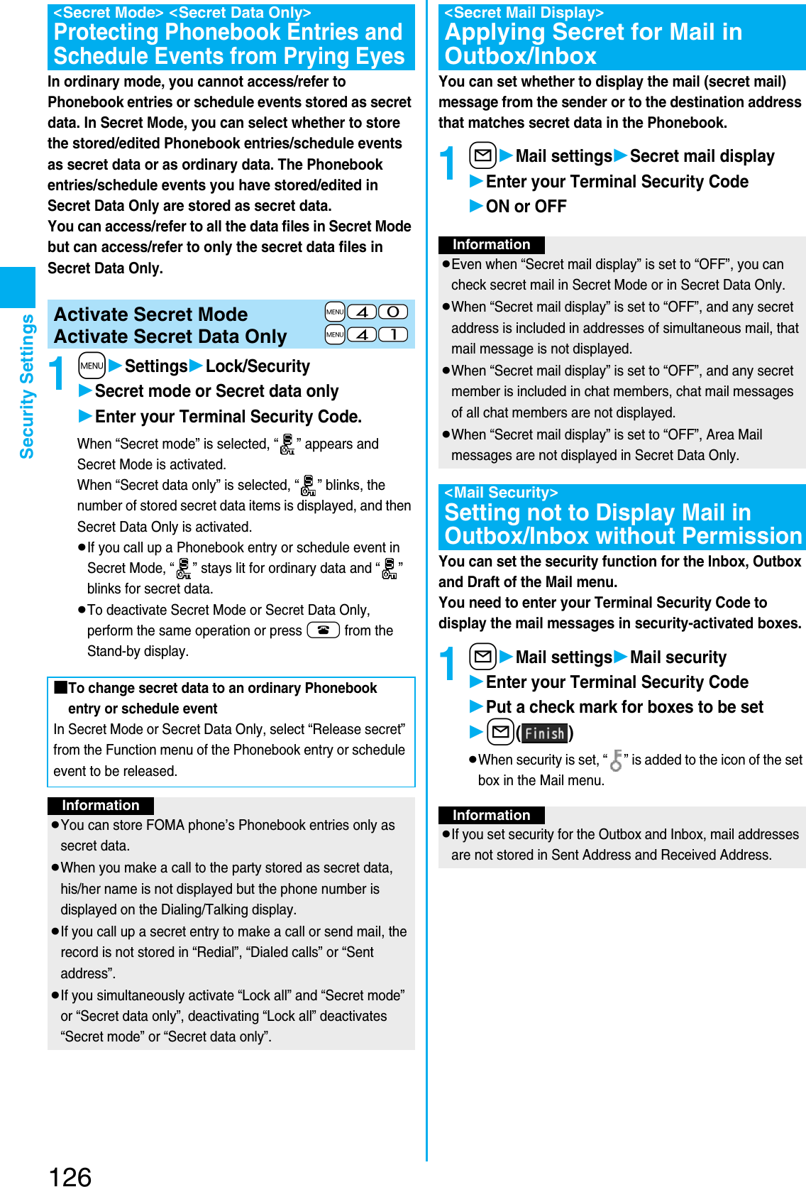 Page 128 of Panasonic Mobile Communications 207002A UMTS/ GSM Cellular Radio with Bluetooth® and RFID User Manual