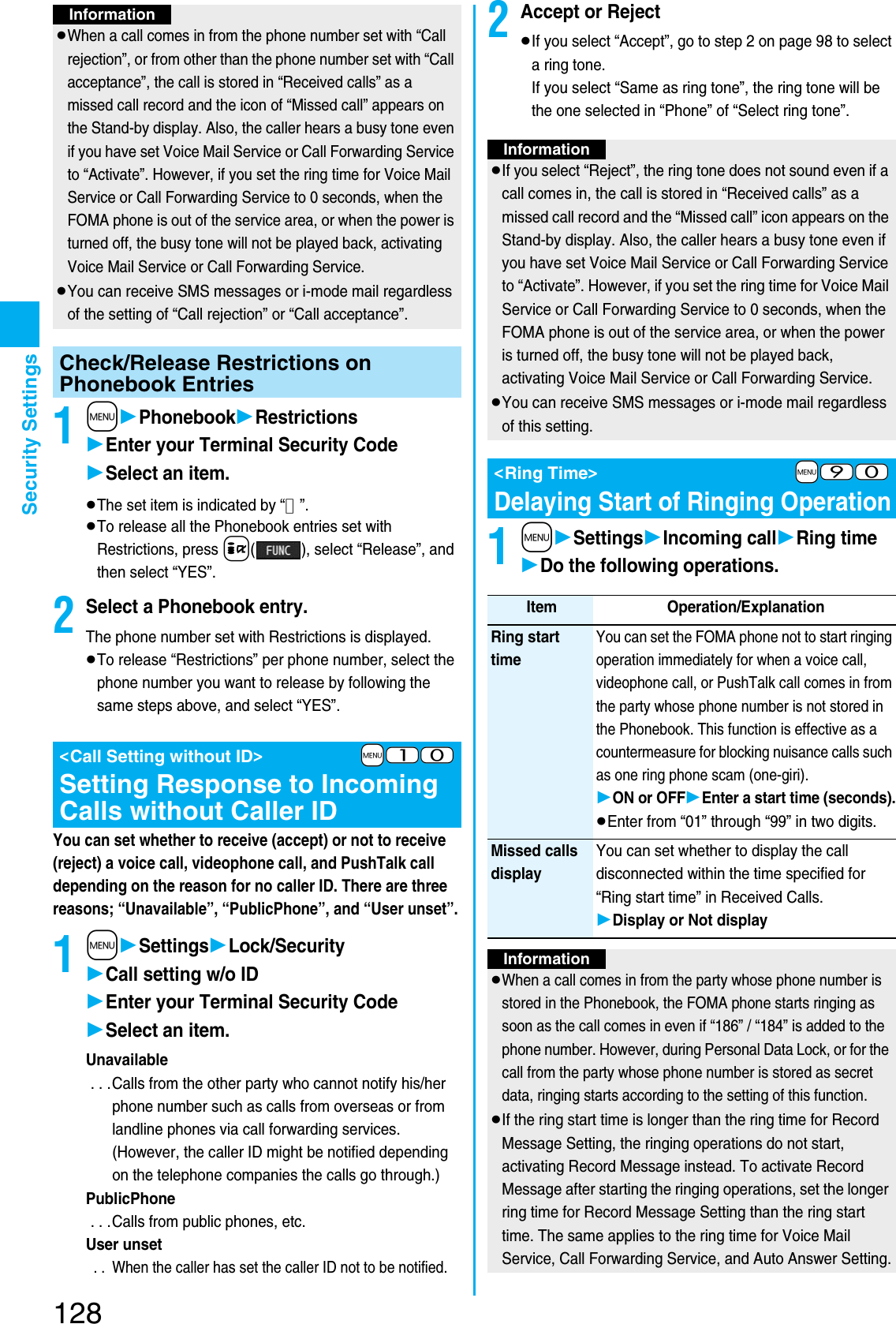 Page 130 of Panasonic Mobile Communications 207002A UMTS/ GSM Cellular Radio with Bluetooth® and RFID User Manual